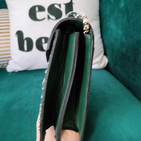 Teal Faux Suede Stud Sling Bag - Picture 9 of 16